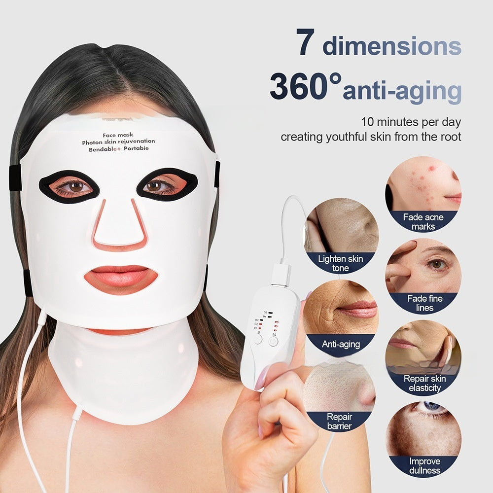 Rechargeable LED Silicone Facial Rejuvenation Mask