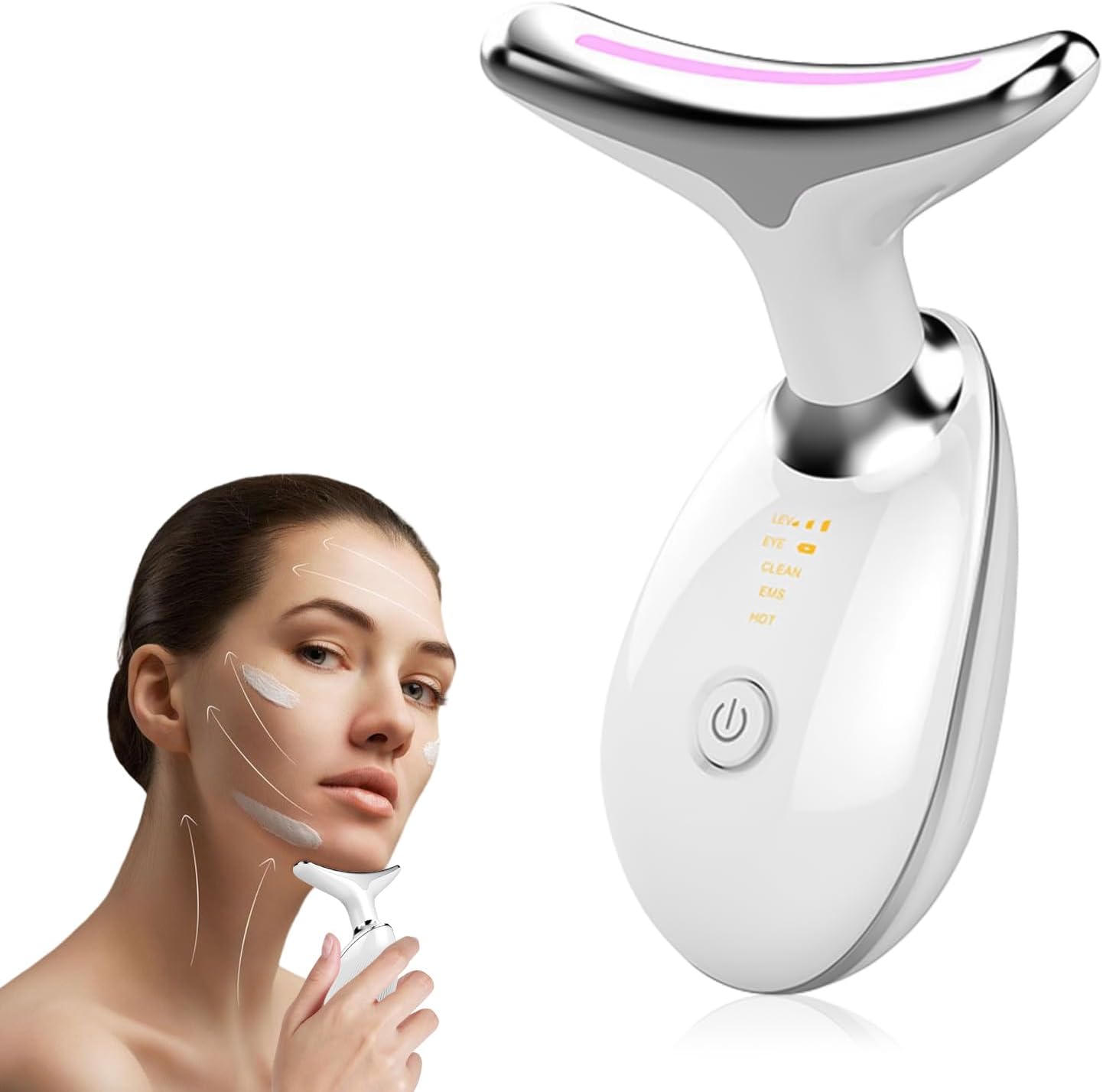 3-Mode Neck & Face Massager for Jawline & Double Chin