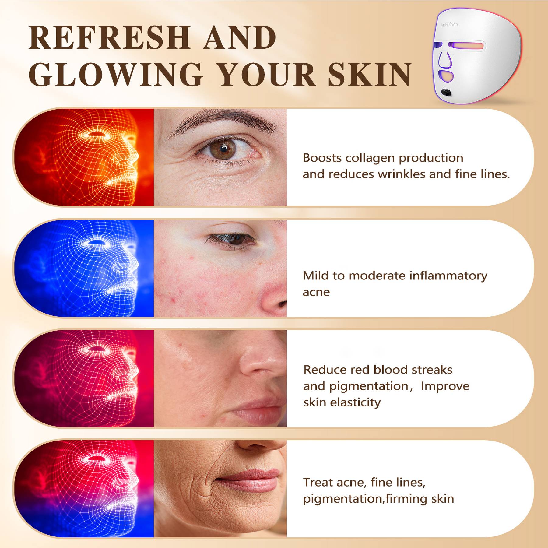 LED Face Mask – Red Light Therapy