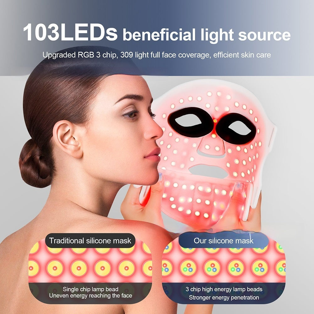 Rechargeable LED Silicone Facial Rejuvenation Mask