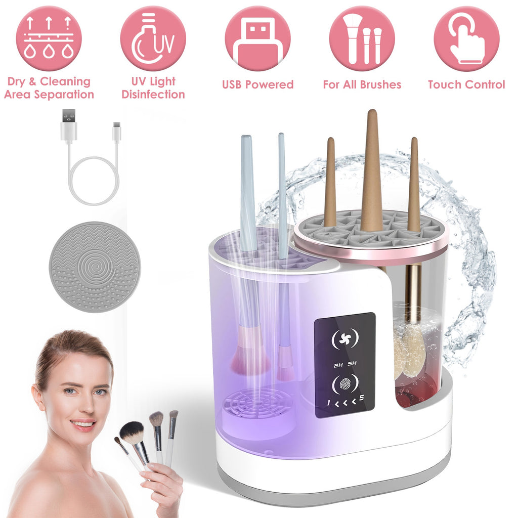 4-in-1 Electric Makeup Brush Cleaner – USB, Fast Clean & Dry