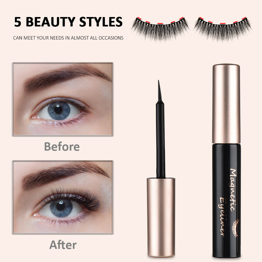 Magnetic False Eyelashes – Reusable Natural Lash Set