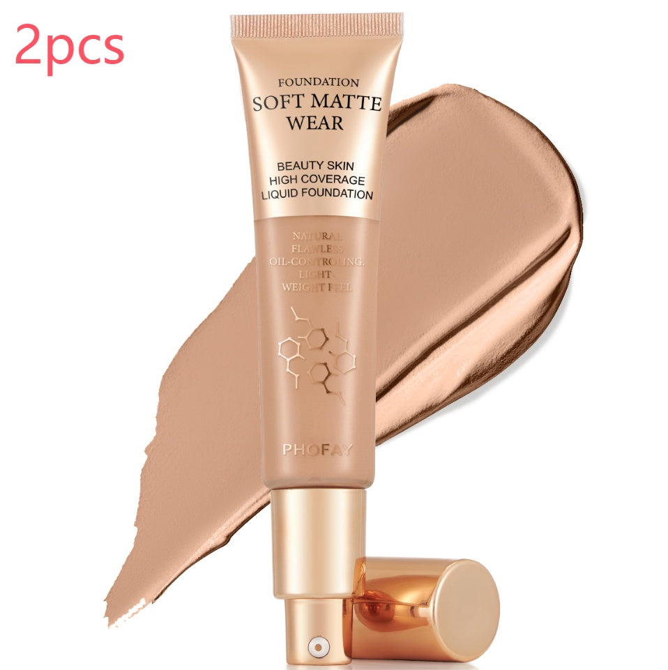PHOFAY Full Coverage Foundation – Flawless Matte