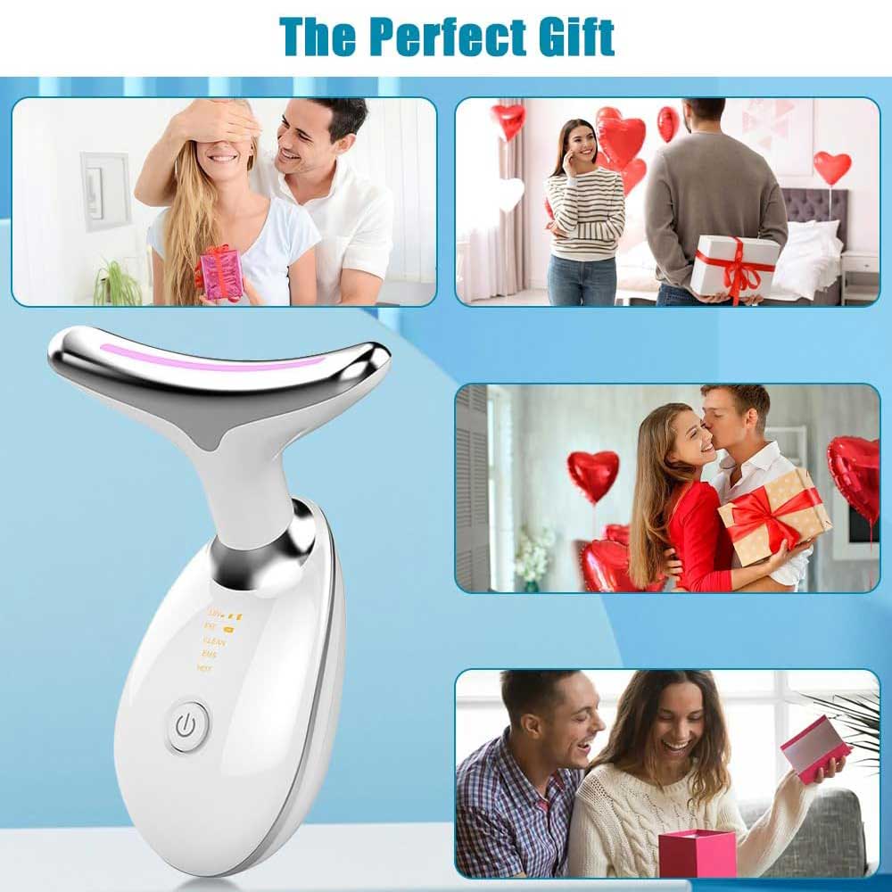 3-Mode Neck & Face Massager for Jawline & Double Chin