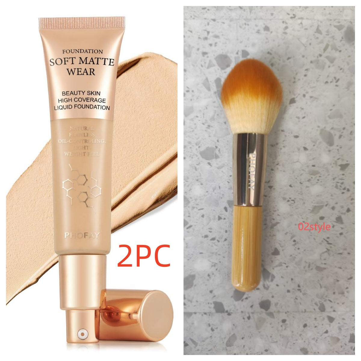 PHOFAY Full Coverage Foundation – Flawless Matte