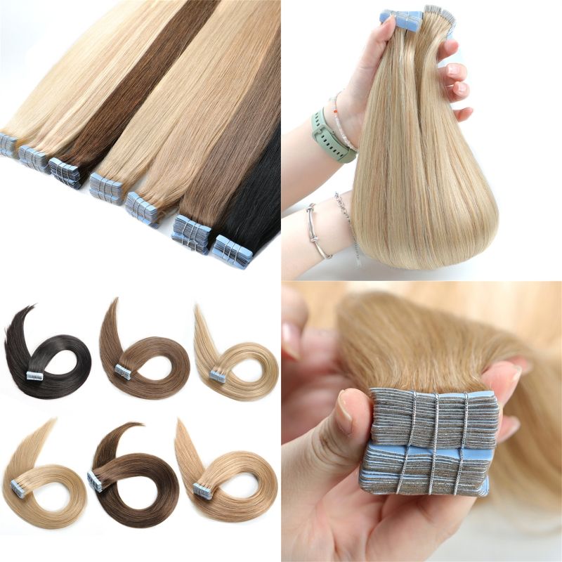 Double Drawn Seamless Human Hair Extensions – Invisible Skin Weft