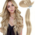 Double Drawn Seamless Human Hair Extensions – Invisible Skin Weft