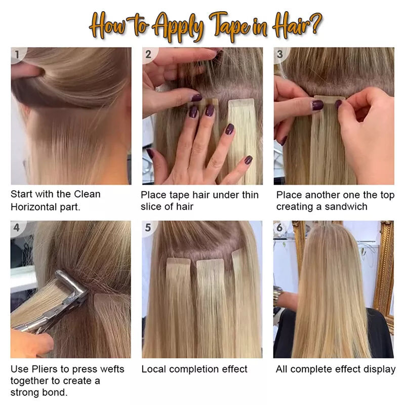 Double Drawn Seamless Human Hair Extensions – Invisible Skin Weft