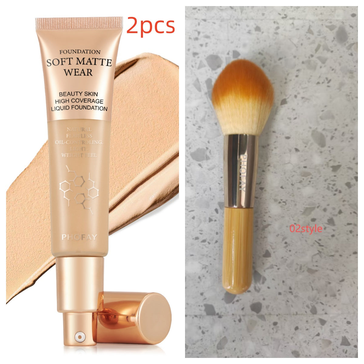 PHOFAY Full Coverage Foundation – Flawless Matte