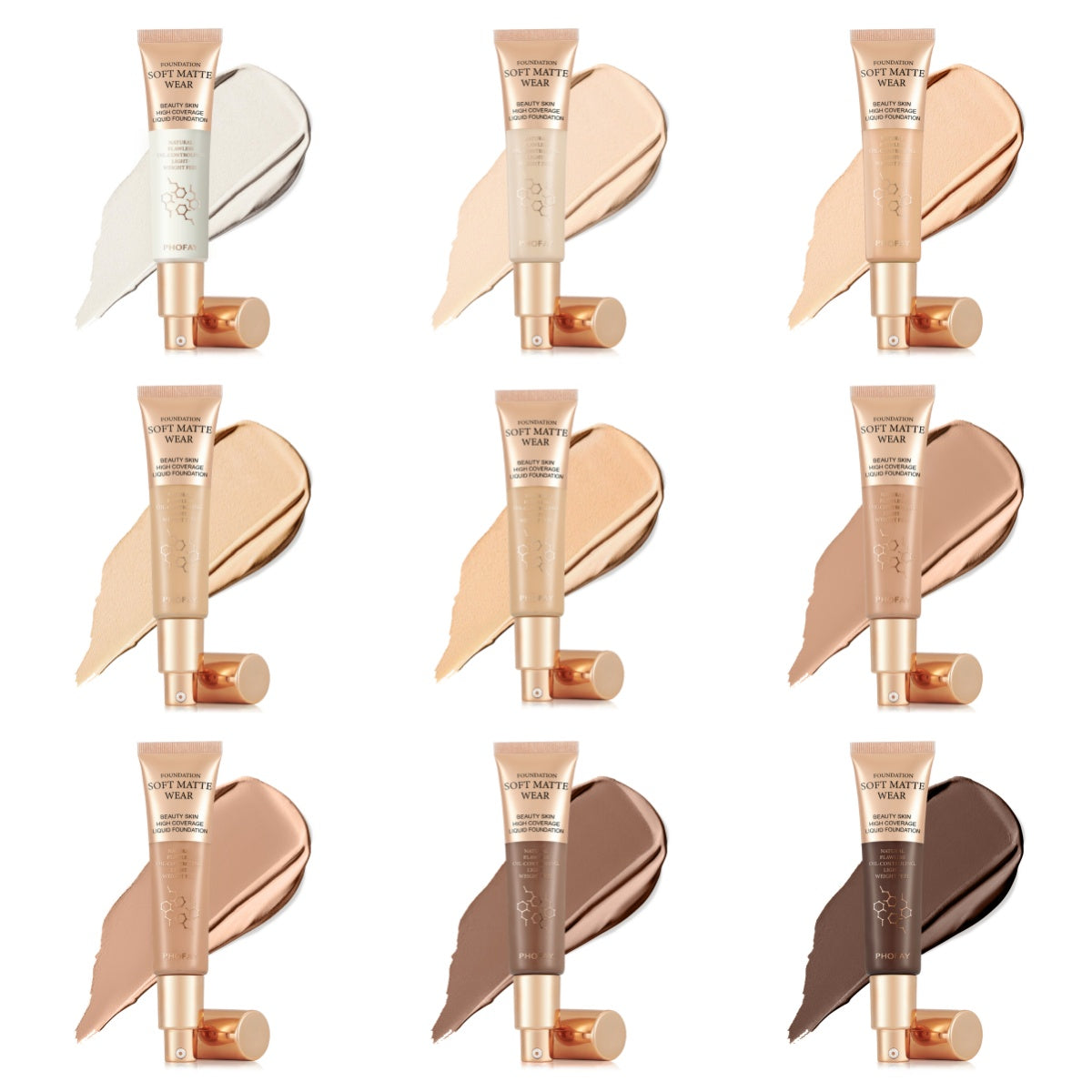 PHOFAY Full Coverage Foundation – Flawless Matte