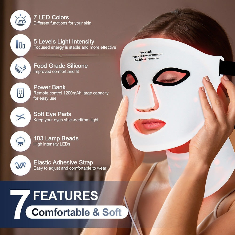 Rechargeable LED Silicone Facial Rejuvenation Mask