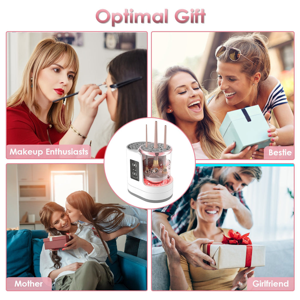 4-in-1 Electric Makeup Brush Cleaner – USB, Fast Clean & Dry