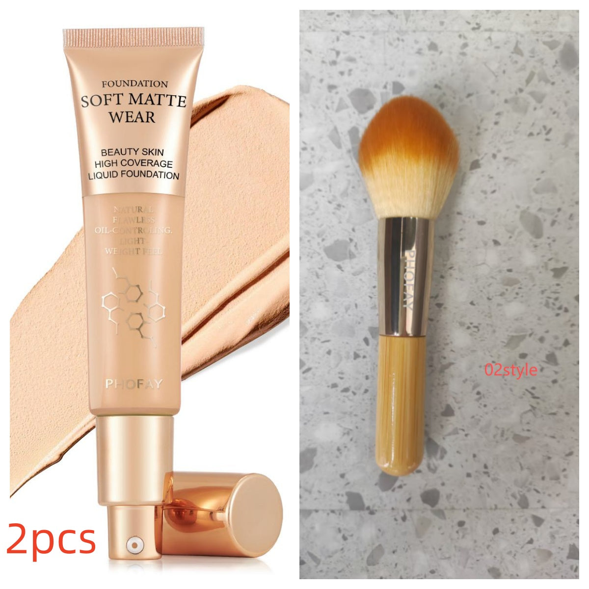 PHOFAY Full Coverage Foundation – Flawless Matte