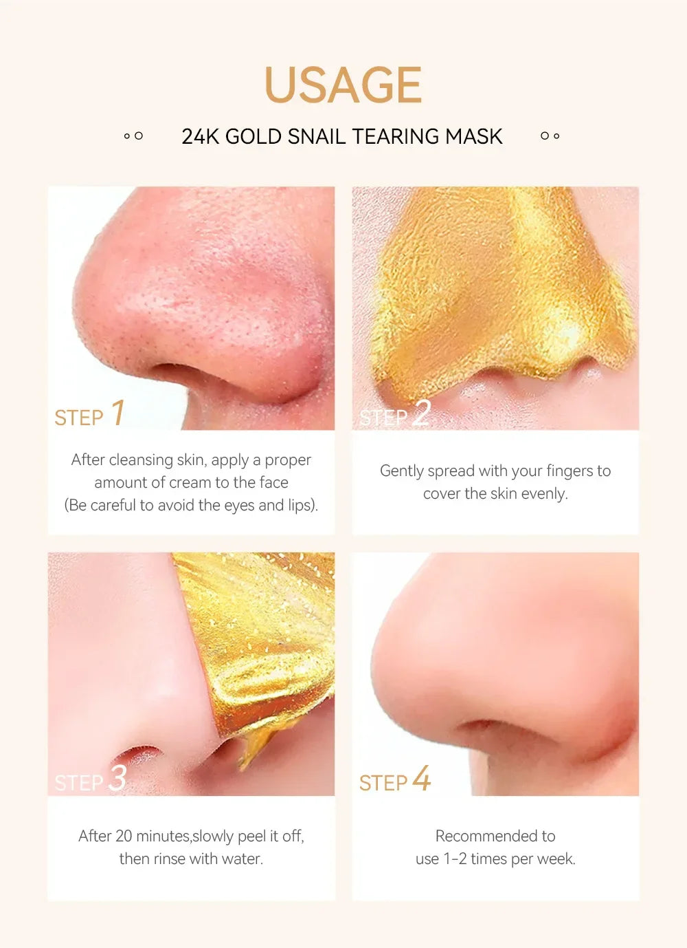 24K Gold Sakura Peel-Off Face Mask