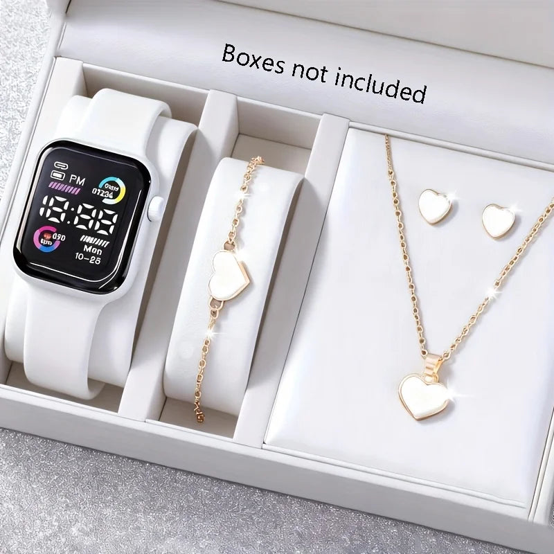 6-Piece Trendy Watch & Jewelry Gift Set