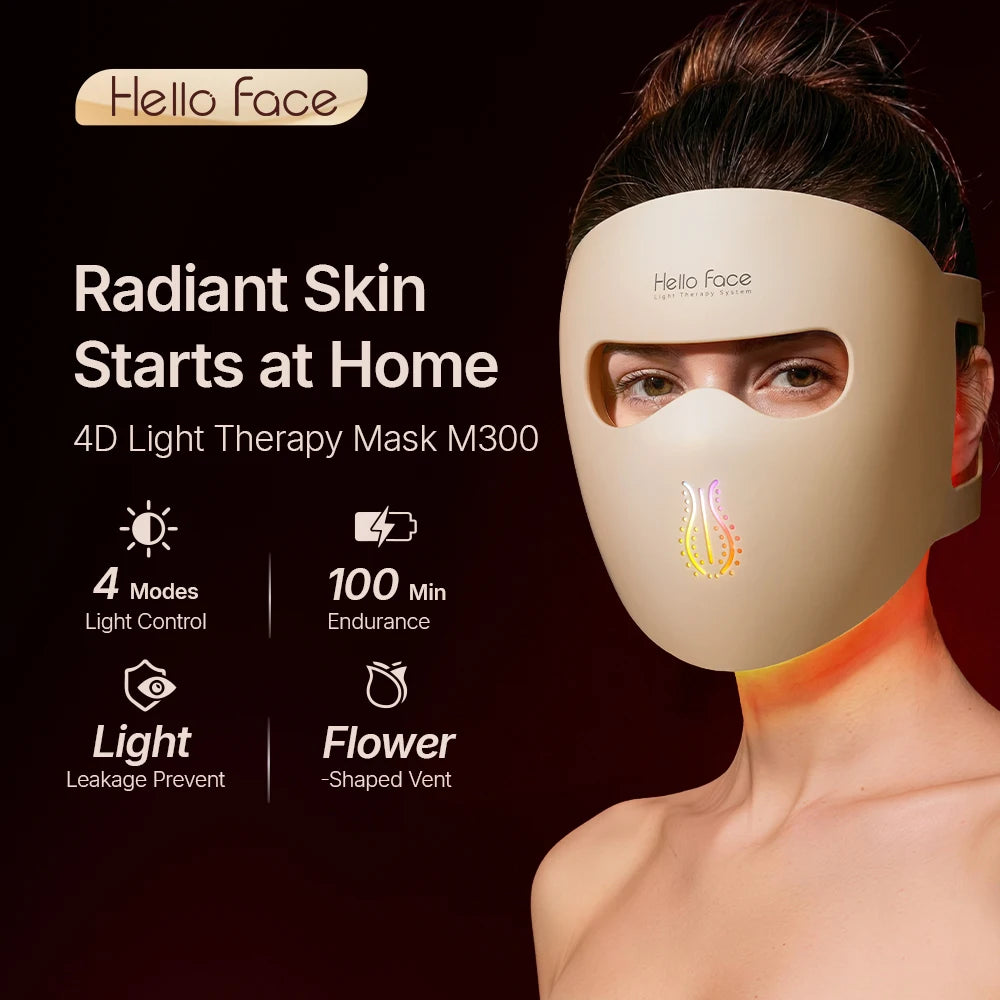 Cordless 4D LED Light Therapy Face Mask