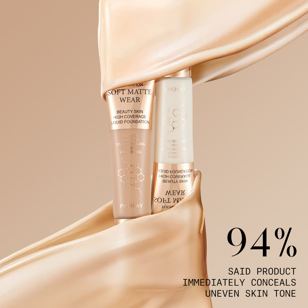 PHOFAY Full Coverage Foundation – Flawless Matte