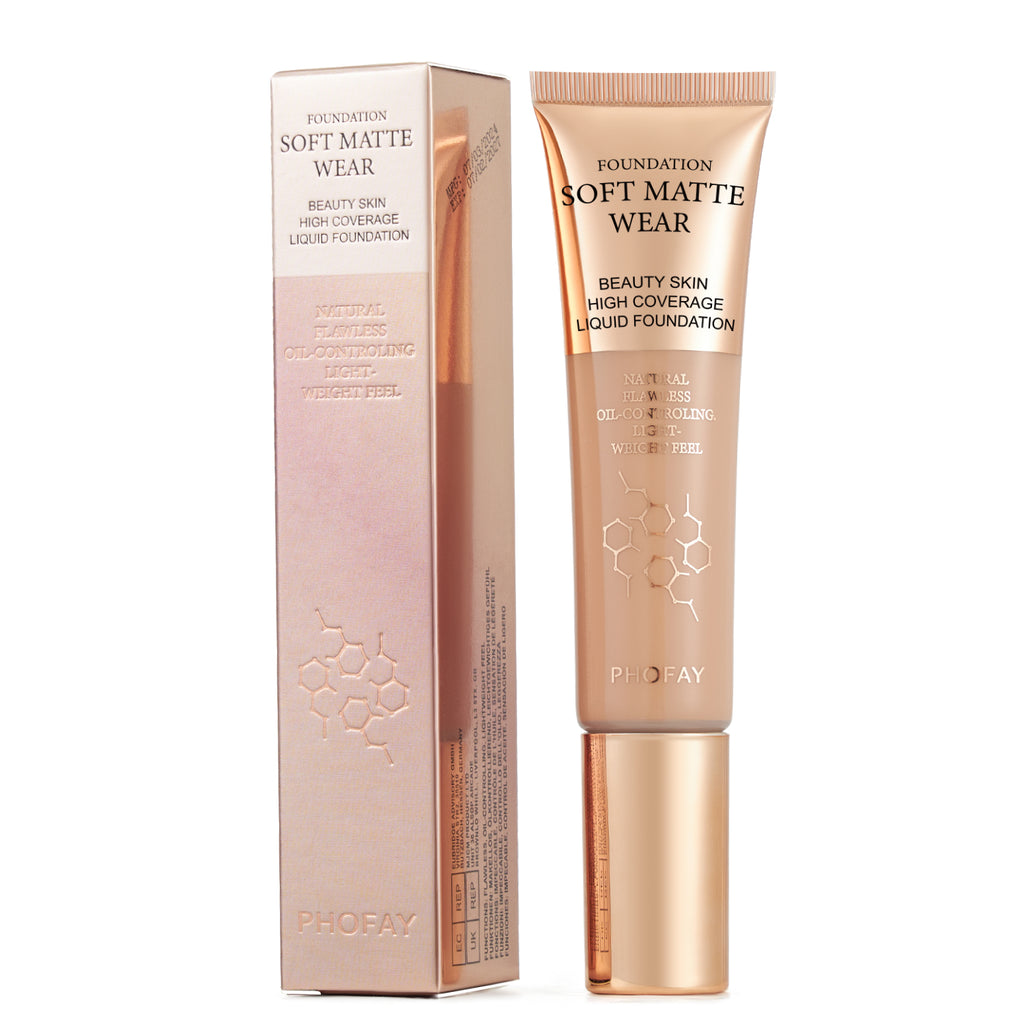 PHOFAY Full Coverage Foundation – Flawless Matte