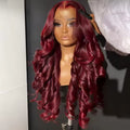 13x4 HD Burgundy Lace Front Human Hair Wig – Body Wave