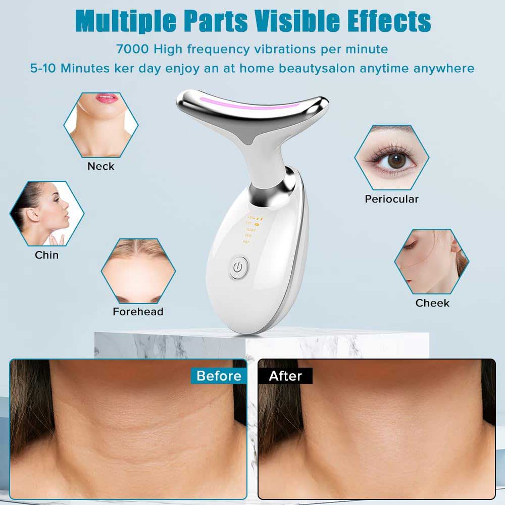 3-Mode Neck & Face Massager for Jawline & Double Chin