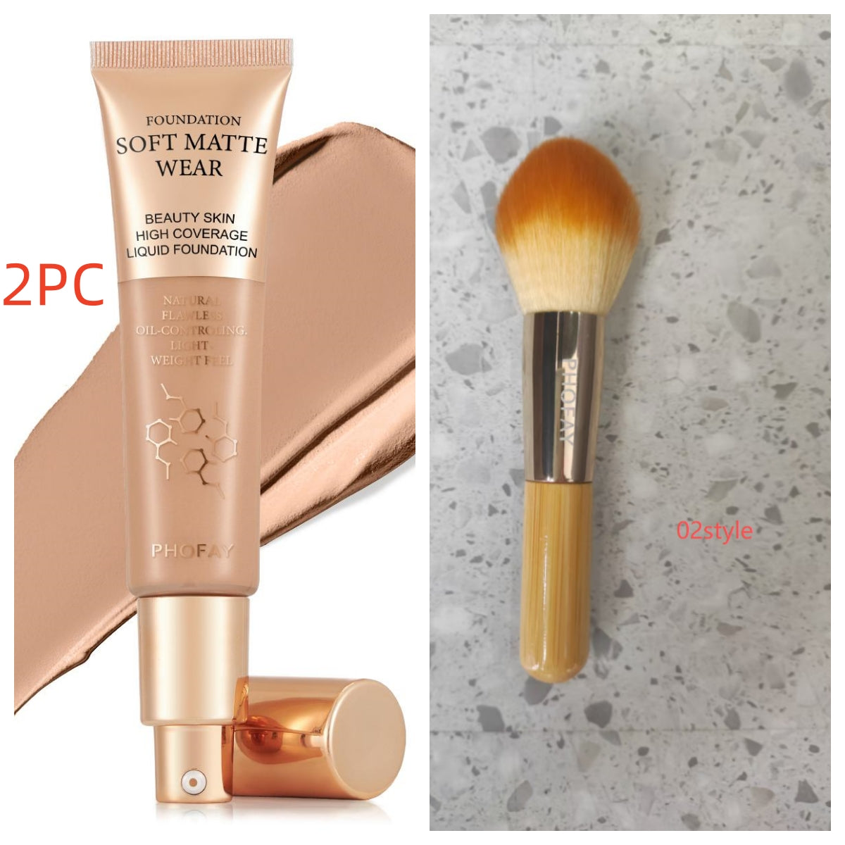 PHOFAY Full Coverage Foundation – Flawless Matte