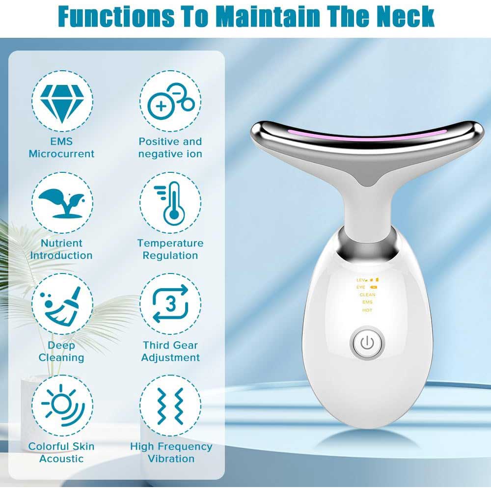 3-Mode Neck & Face Massager for Jawline & Double Chin
